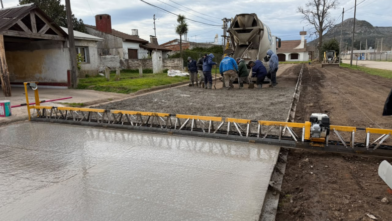 El municipio de Balcarce avanza con la pavimentación de cuadras en dos sectores de la ciudad