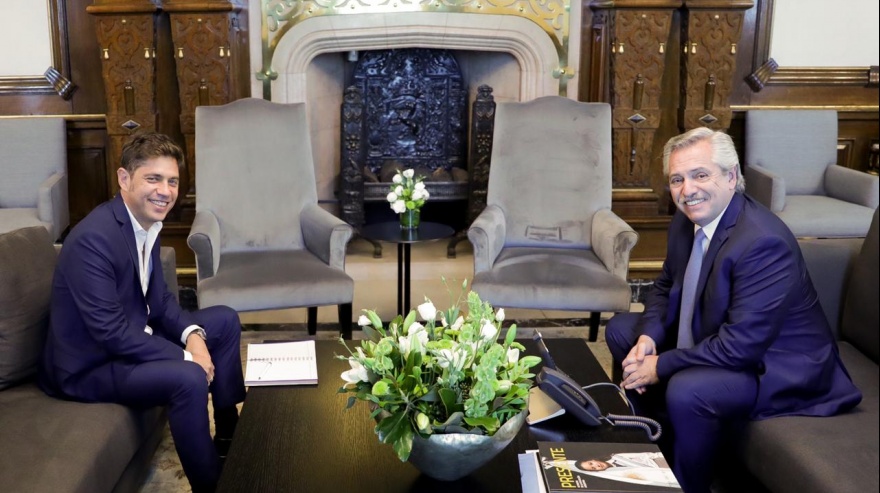 Alberto Fernández recibió a Kicillof en Casa Rosada