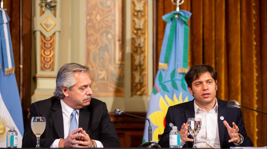 Acompañado por el presidente, Axel Kicillof presentó la billetera virtual gratuita