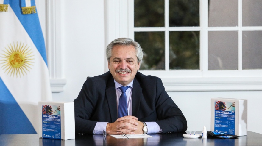 El Presidente anunció la creación de un test de diagnóstico rápido desarrollado por científicos argentinos