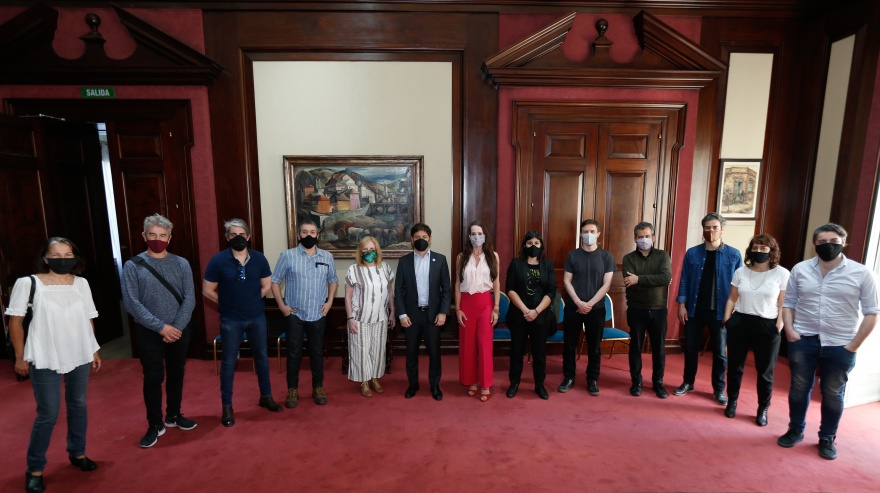 Kicillof y Costa recibieron a representantes del sector teatral