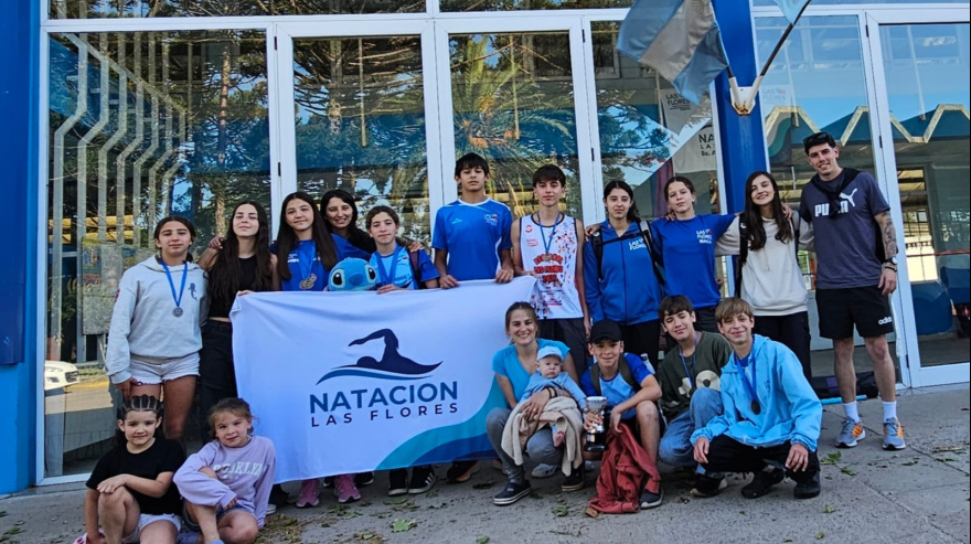 El equipo municipal de natación de Las Flores obtuvo el sexto puesto en el provincial de Mar del Plata