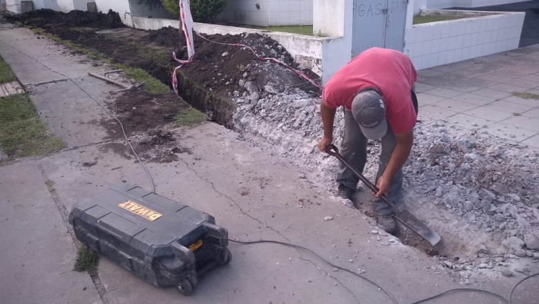 Lobería: avanza la conexión de la red cloacal en San Manuel