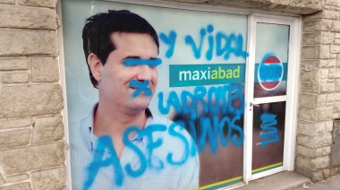 Mar del Plata: repudian pintadas en el local partidario de Maximiliano Abad