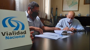 Paredi firmó un convenio con Vialidad Nacional para la pavimentación en Santa Clara del Mar