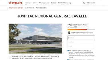 General Lavalle: el municipio lanzó una convocatoria de firmas para que se construya un Hospital Zonal
