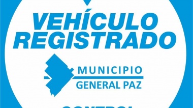 General Paz: el municipio identifica con calcos a los autos locales