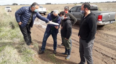 Las Flores: Gelené supervisó obras en ejecución