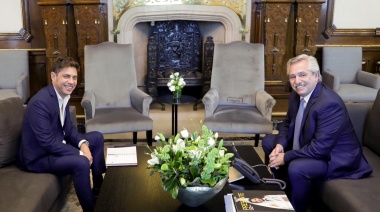 Alberto Fernández recibió a Kicillof en Casa Rosada