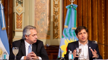 Acompañado por el presidente, Axel Kicillof presentó la billetera virtual gratuita