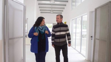 Monte: Castro y Elero recorrieron las obras del jardín del Barrio Salinas