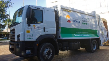 Monte: el distrito cuenta con un nuevo camión compactador para recolección de residuos