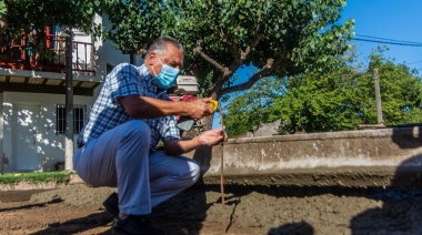 Las Flores: Gelené recorrió obras en ejecución