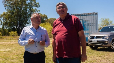 Las Flores: el intendente Gelené recorrió junto al ministro de Desarrollo Agrario la obra de la planta de faena