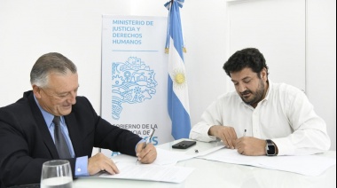 Las Flores: el intendente firmó un convenio con el Ministro de Justicia bonaerense