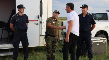 Pila fue sede de un operativo policial con drones para prevenir el delito rural
