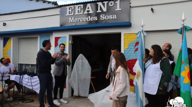 Emotivo acto en Pila: la EEA N° 1 lleva el nombre de Mercedes Sosa