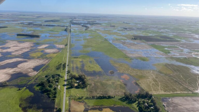 Lobería: el intendente recorrió las zonas afectadas por la lluvia