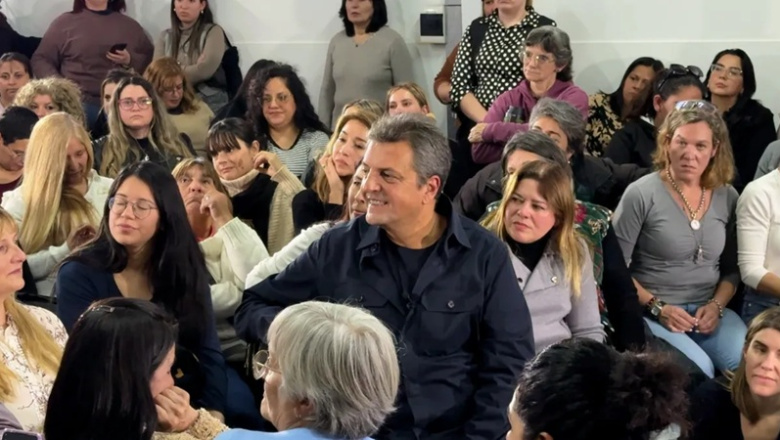 Sergio Massa reapareció en el Encuentro Nacional de Mujeres Frente Renovador