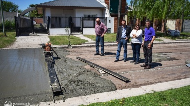 Lezama: más familias ven hecho realidad el pavimento en su calle