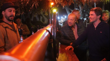 Augusto Costa visitó la Fiesta de la Cerveza en Santa Clara del Mar