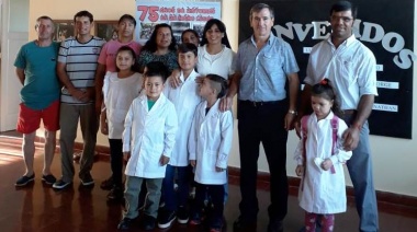 Lezama: Harispe compartió el inicio del ciclo lectivo con la comunidad educativa del paraje “La Azotea”