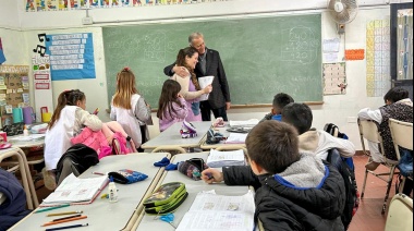 La Costa: el intendente de Jesús visitó dos Escuelas Públicas de San Clemente del Tuyú para fortalecer el trabajo junto a las instituciones educativas