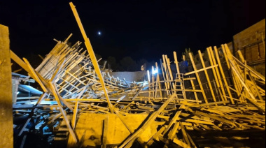 Se derrumbó una obra en construcción en Costa Esmeralda: un obrero muerto y otro grave