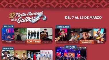 Se viene la Fiesta Nacional de la Guitarra en Dolores: noche por noche, los artistas en escena
