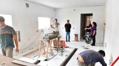 Lezama: Mongay recorrió obras en el sector de la cocina del Hospital Municipal