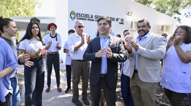 Tandil: Kicillof inauguró el nuevo edificio de la Escuela Secundaria N°13 en el paraje De la Canal
