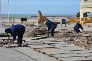 Obras en la rambla de Mar del Plata: el objetivo es completar la primera etapa antes del verano