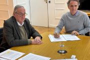 Tandil: Lunghi y Katopodis firmaron el convenio para realizar el tendido eléctrico y el alumbrado público en Sans Souci